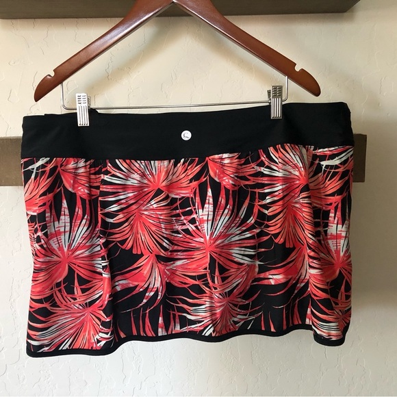 Swim by Cacique|Tropical Coral floral print skirt swim bottom, size 20•••Plus - Picture 3 of 8
